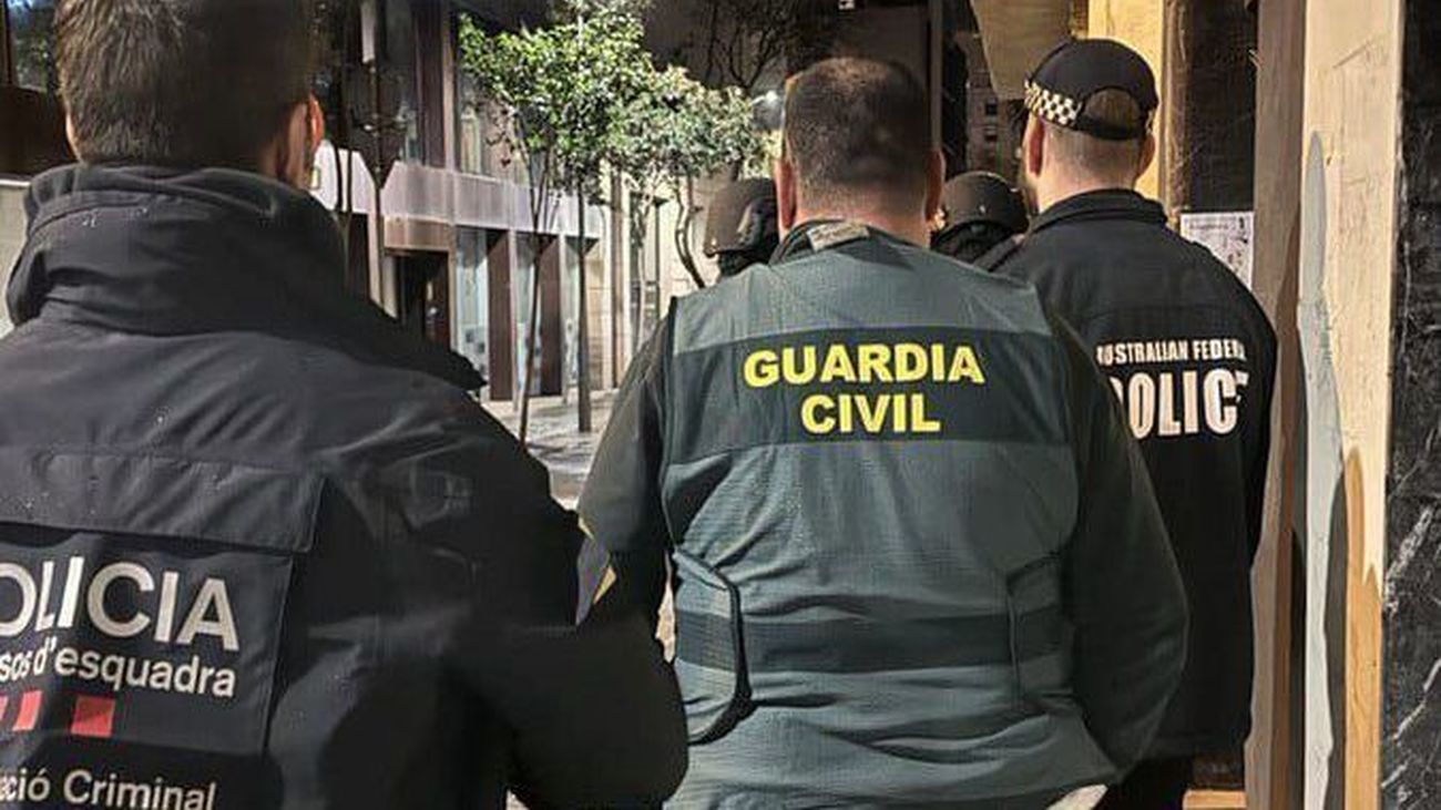 Operación conjunta de la Guardia Civil, los mossos y la policía de Australia