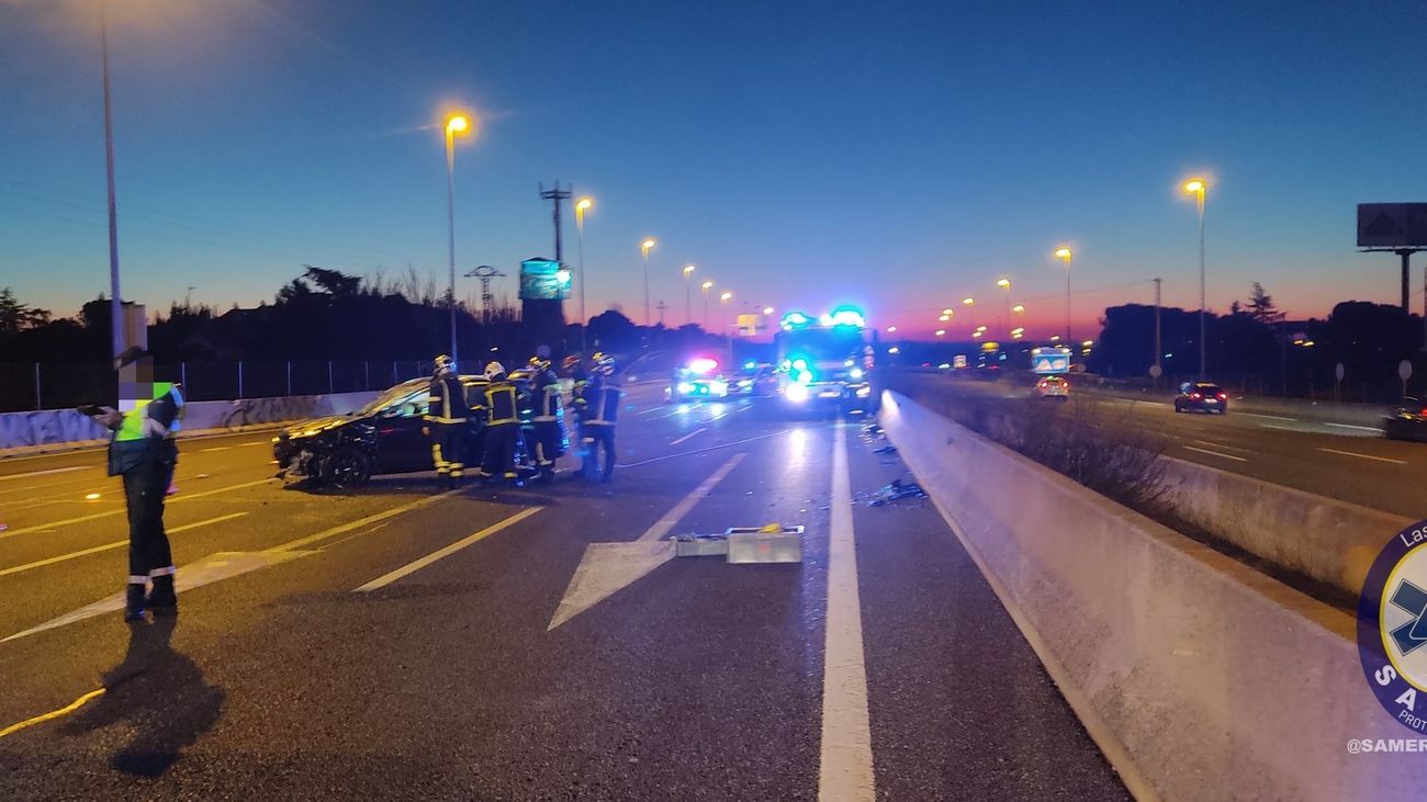 Accidente en la A6