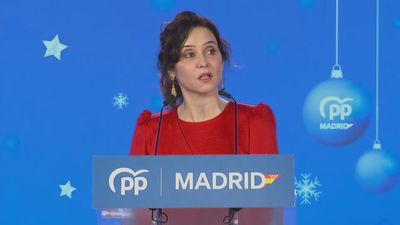 Ayuso, en la cena de Navidad del PP sobre la situación del PSOE: “No hay pan para tanto chorizo”