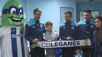 El Leganés visita el Hospital Severo Ochoa