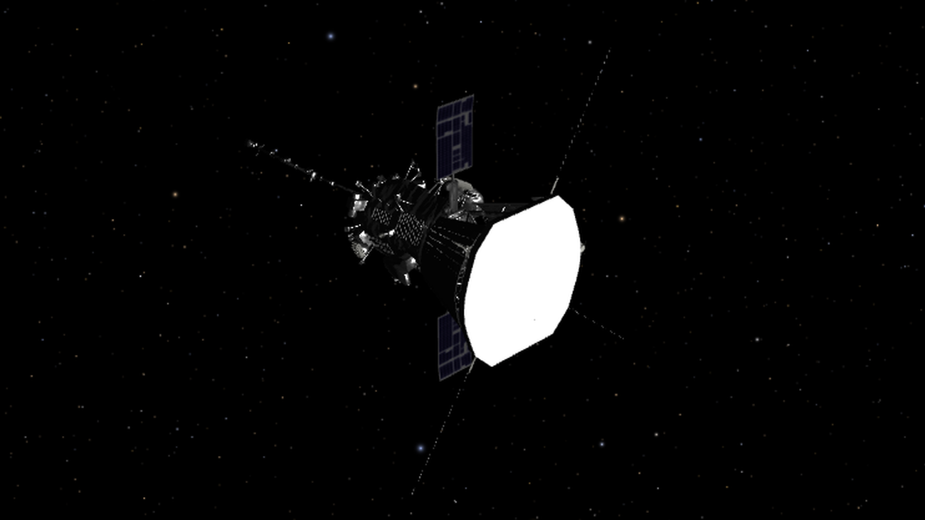 Simulación de la sonda Parker de la NASA en su misión de estudio del Sol