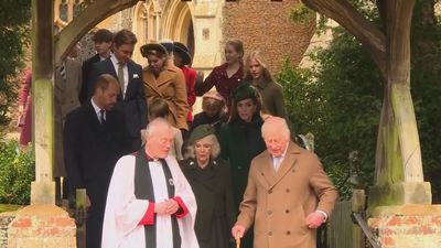 Carlos III y Kate Middleton, los protagonistas de la tradicional misa de Navidad de Sandringham