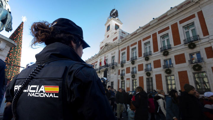 Dispositivo de seguridad en la Puerta de Sol