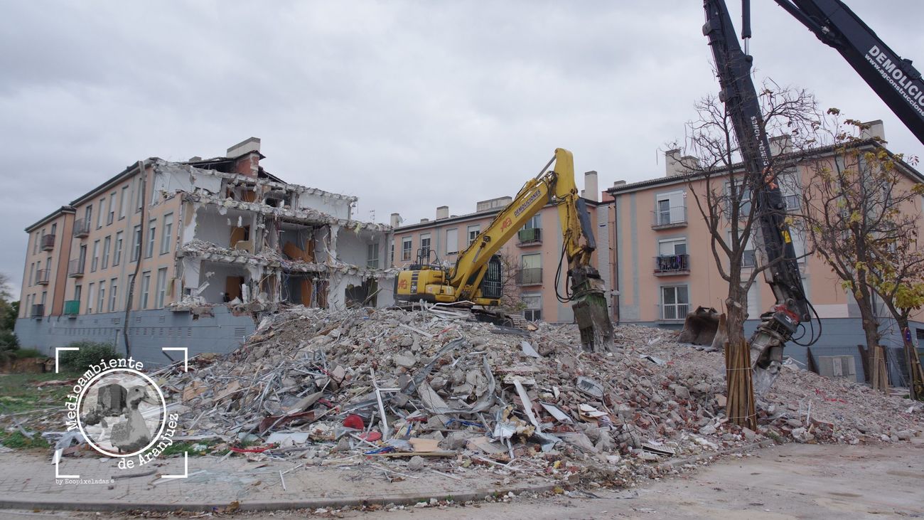 Demolición de edificios en Aranjuezpor el socavón