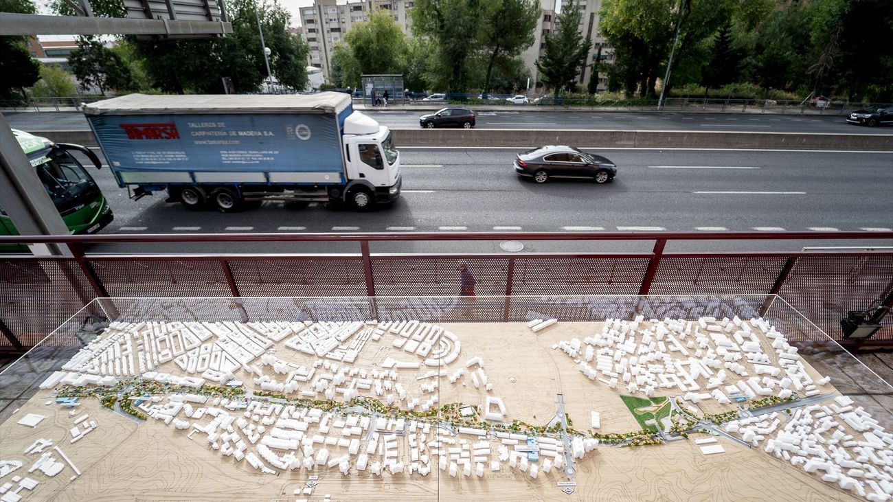 Maqueta de las obras de soterramiento de la A-5