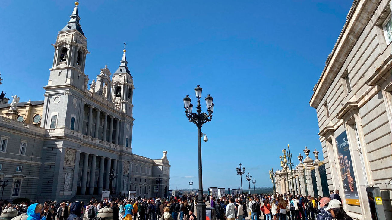 Turistas en la ciudad de Madrid