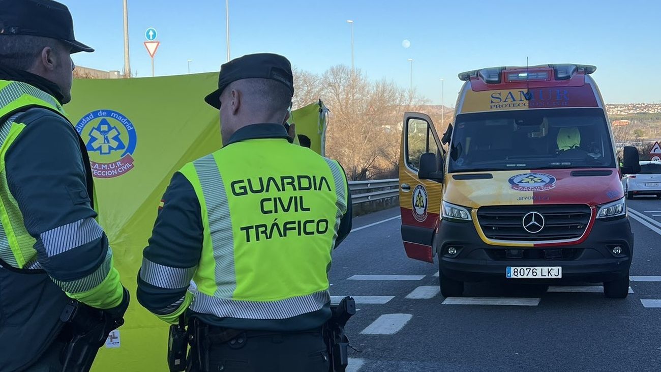 Accidente mortal de un motorista en Vicalvaro