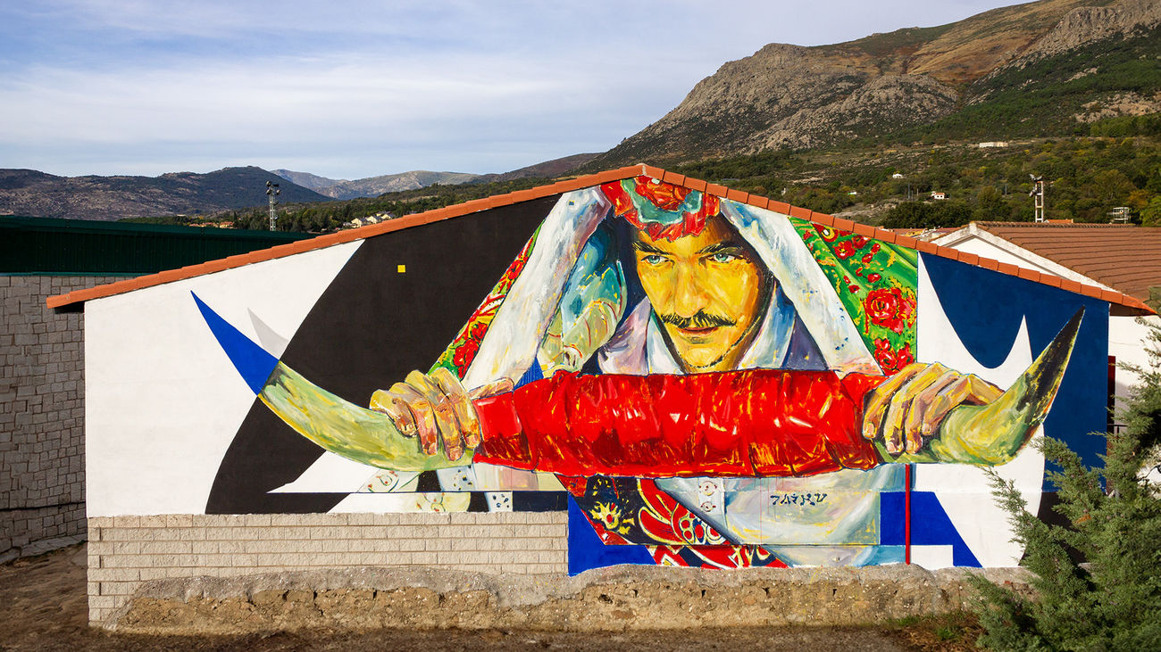 Mural artístico en Valdemanco