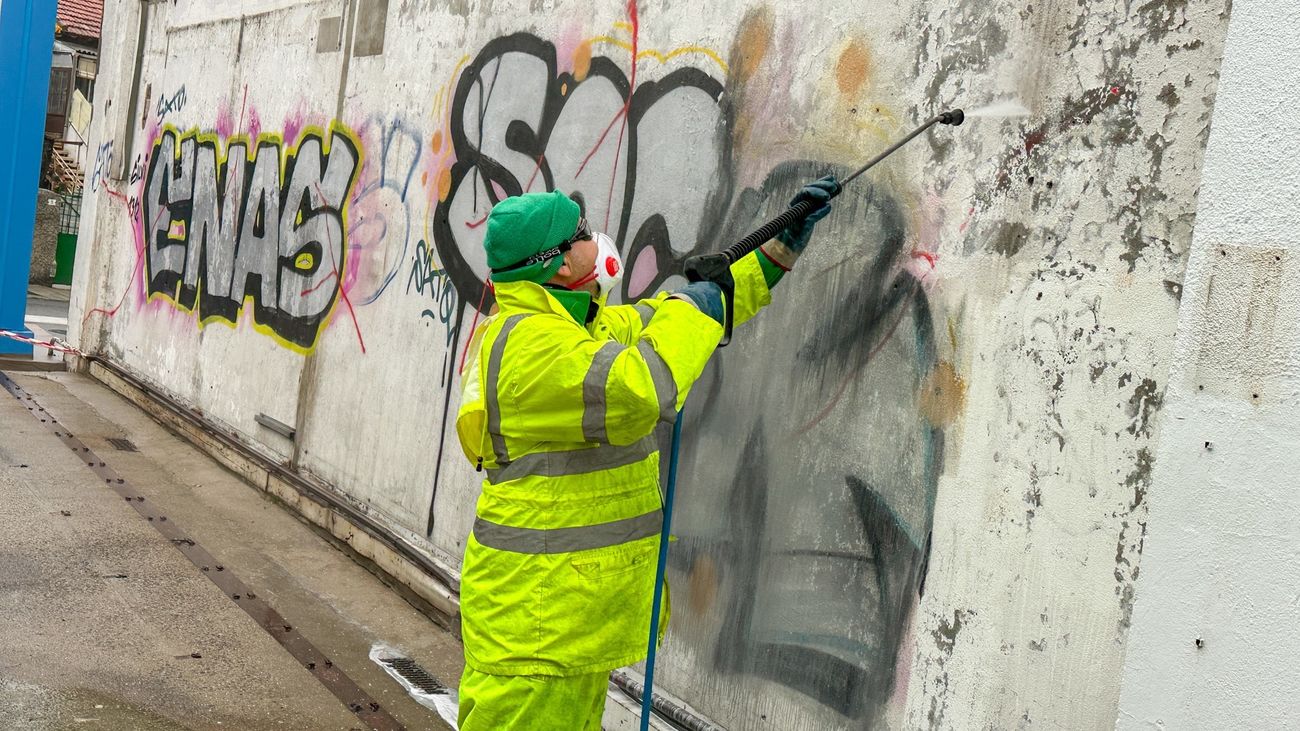 Limpieza de grafitis en Galapagar