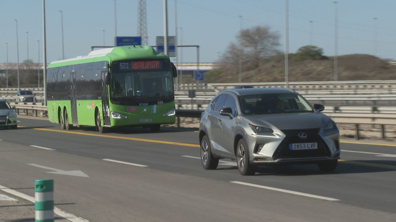 El carril bus de la A-5 entre Móstoles y Cuatro Vientos  arranca en la M-50