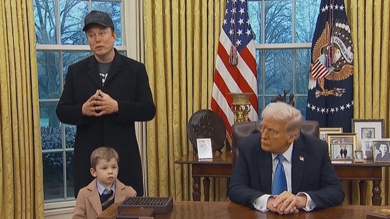 Elon Musk con el presidente norteamericano Donad Trump