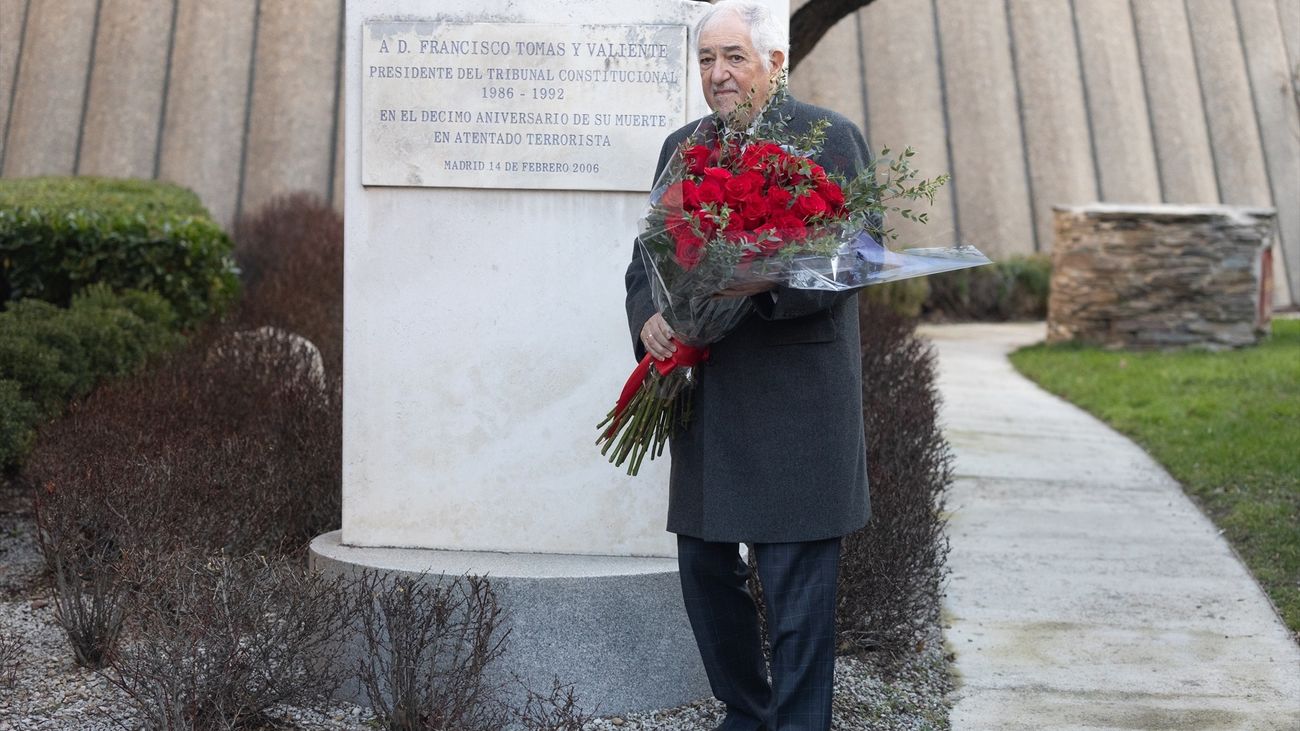 El presidente del Tribunal Constitucional, Cándido Conde-Pumpido durante el acto de homenaje a Francisco Tomás y Valiente,