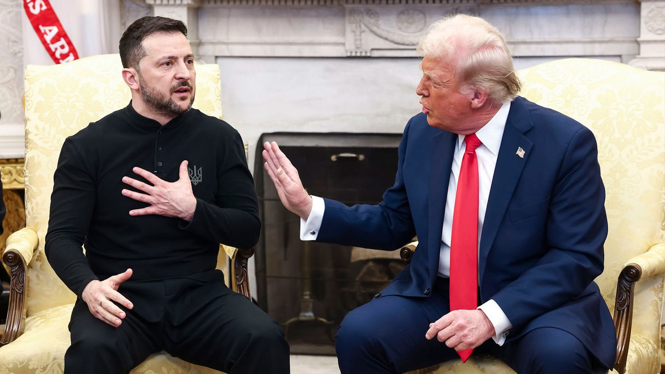 Volodymyr Zelensky  y Donald Trump en la casa Blanca