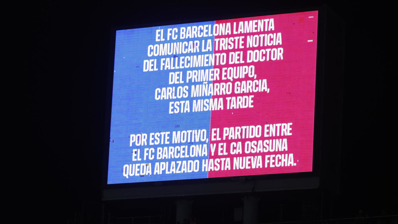 Suspendido el Barcelona-Osasuna